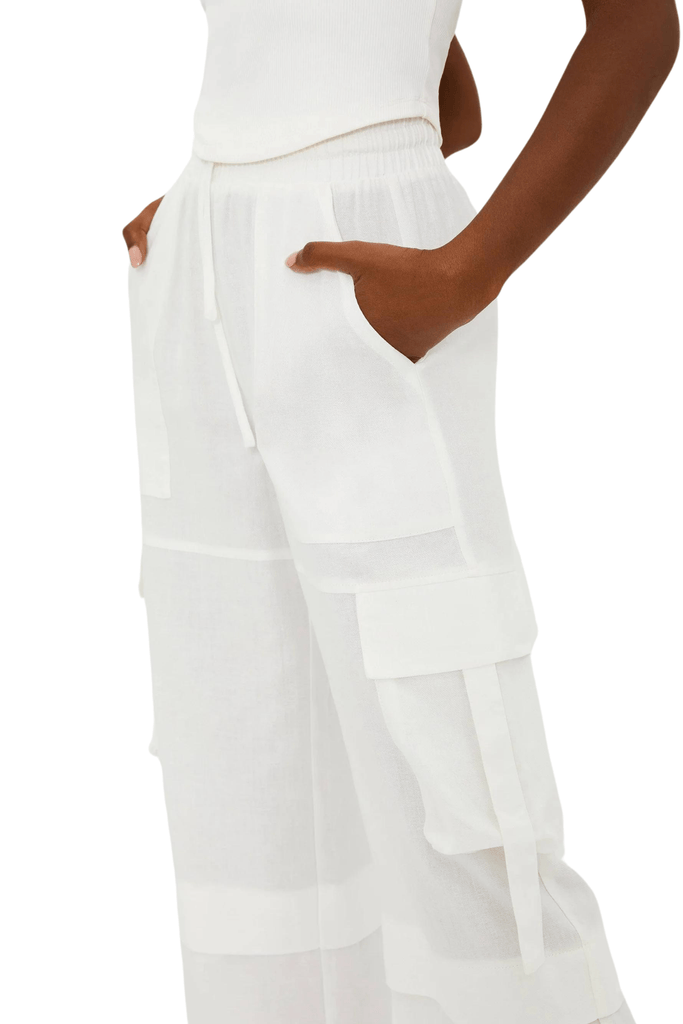 Beach Riot Giana Pant White Linen