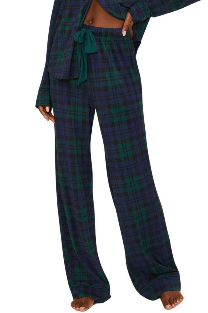 Beach Riot Livy Top / Connie Pant Set Wintergreen Plaid