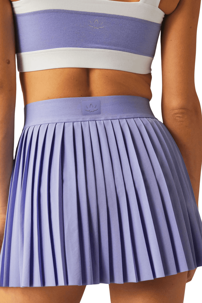 Beyond Yoga If You Pleats Mini Skirt Periwinkle Cloud Heather