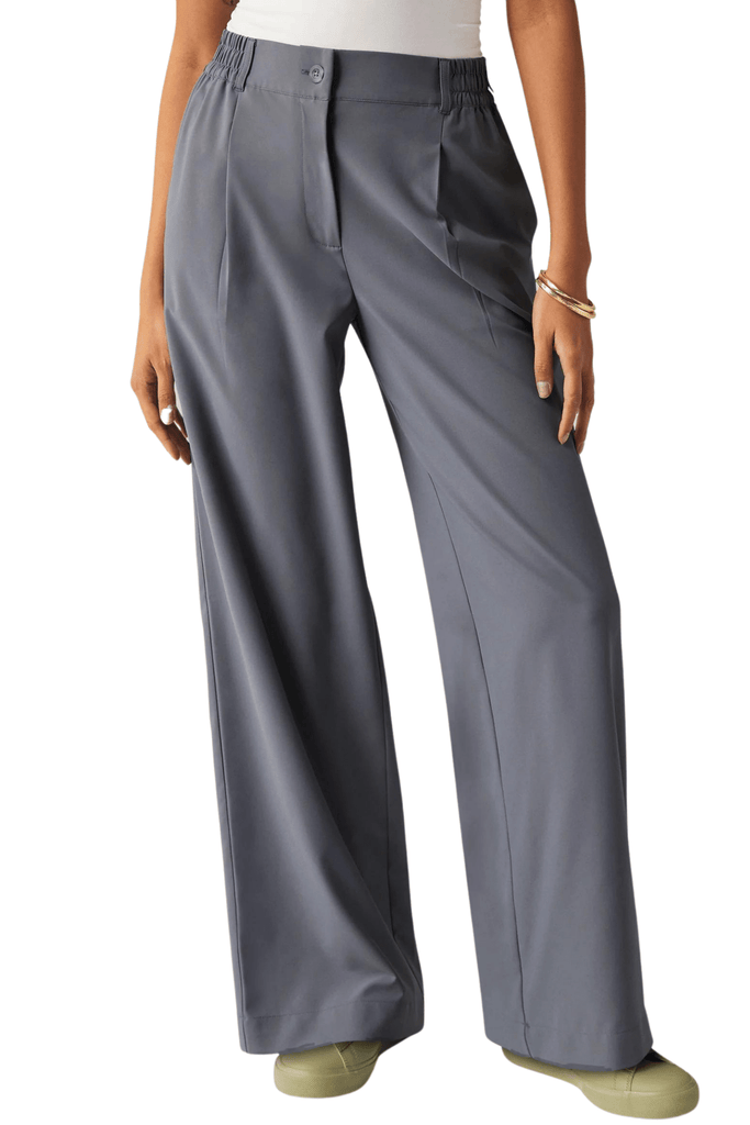 Beyond Yoga Status Wide Leg Trousers Night Shadow