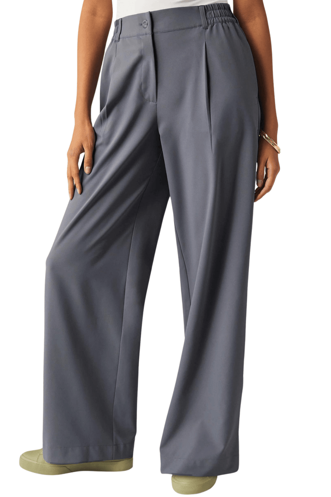 Beyond Yoga Status Wide Leg Trousers Night Shadow