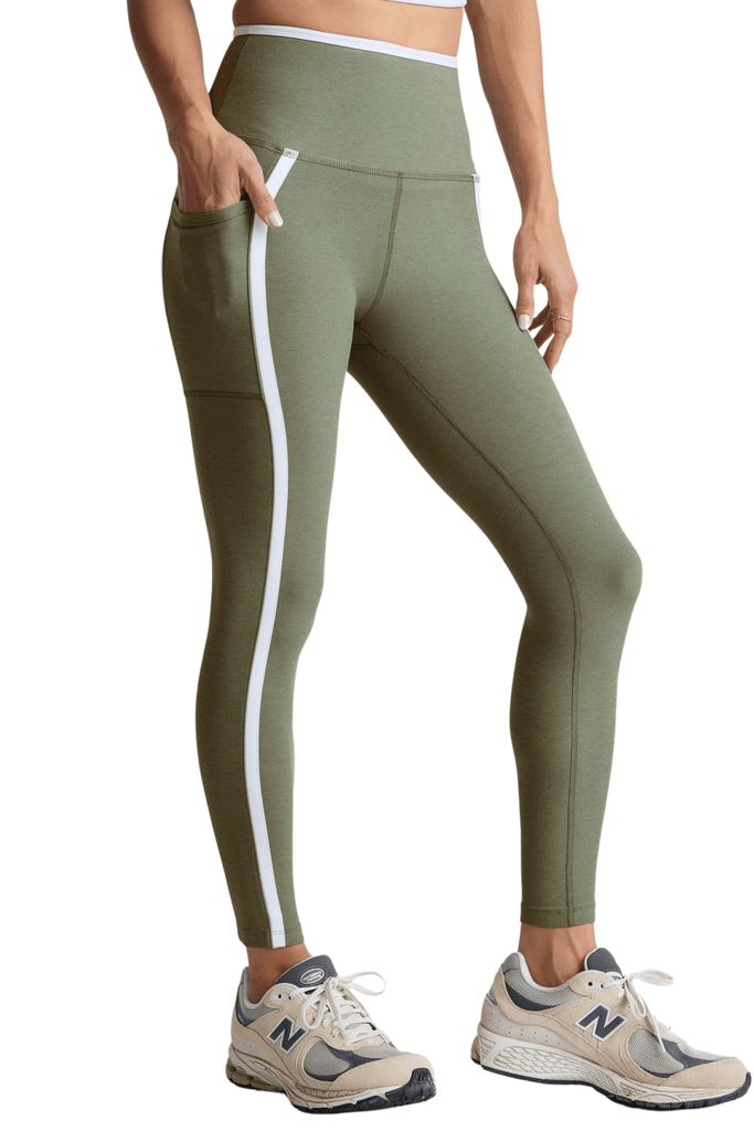 Beyond Yoga Spacedye New Moves High Waisted Midi Legging Grey Sage Cloud White