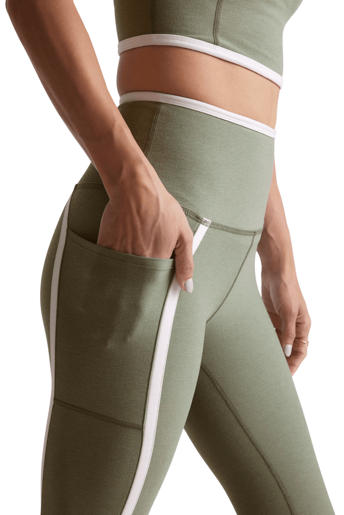 Beyond Yoga Spacedye New Moves High Waisted Midi Legging Grey Sage Cloud White