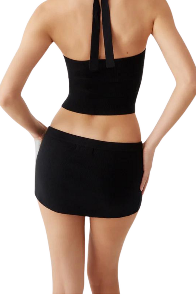 Frankies Bikinis Marialla Knit Skort Black