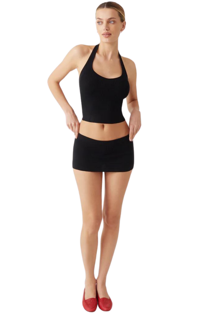 Frankies Bikinis Marialla Knit Skort Black