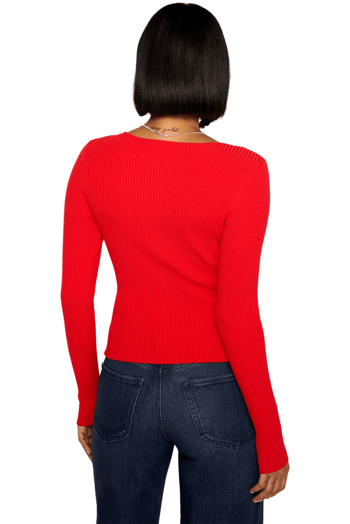 Good American Stretch Rib Knit Sweater Grenadine003