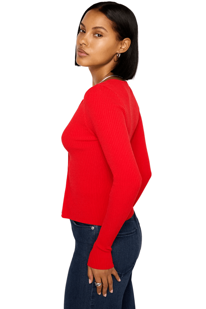 Good American Stretch Rib Knit Sweater Grenadine003