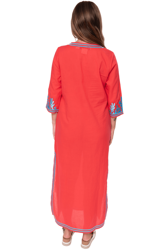 Gretchen Scott The Reef Caftan Coral/Turquoise