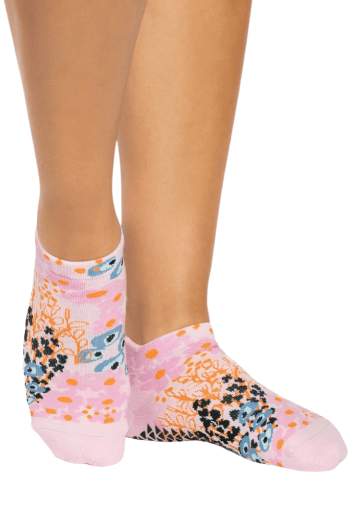 Garden Full Foot Grip Sock Pink