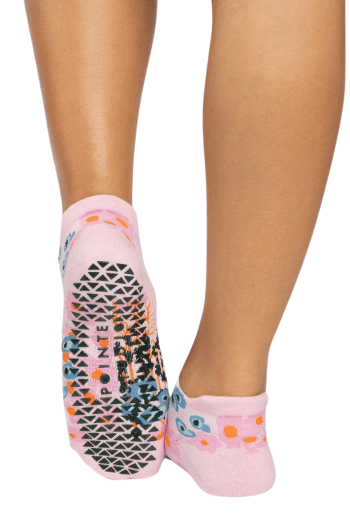 Garden Full Foot Grip Sock Pink