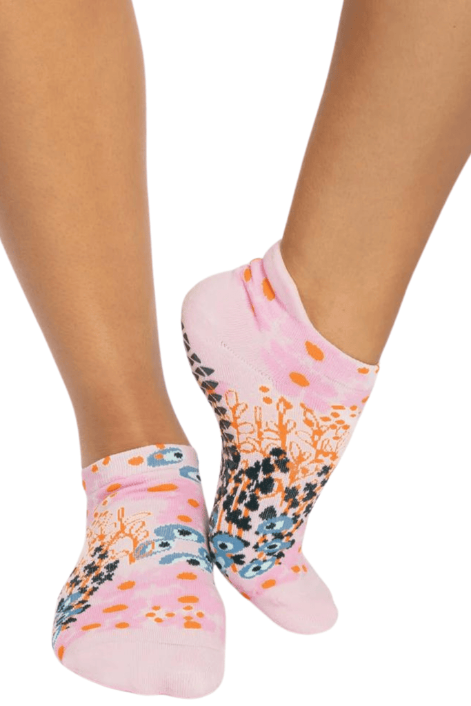 Garden Full Foot Grip Sock Pink