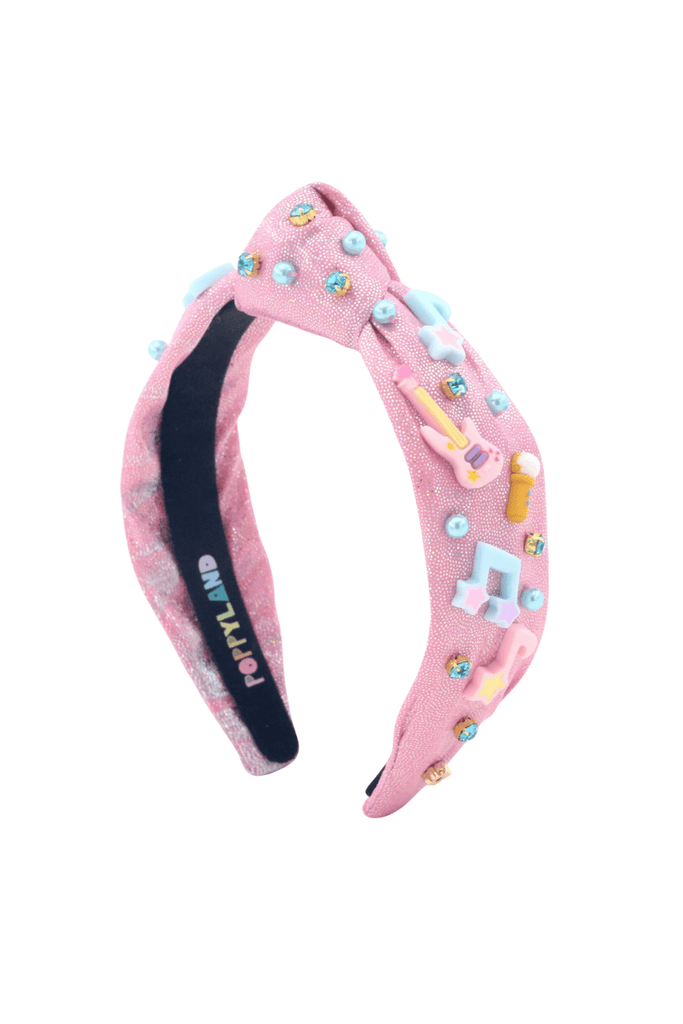 Poppyland Sparkly Kids Headband Rock Star