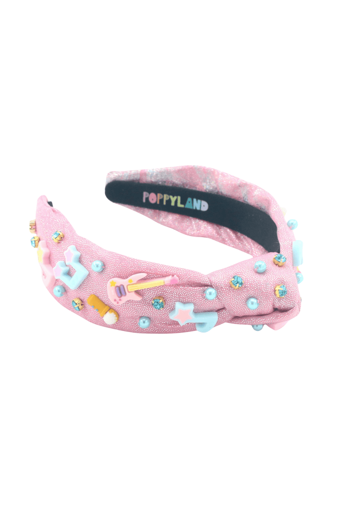 Poppyland Sparkly Kids Headband Rock Star