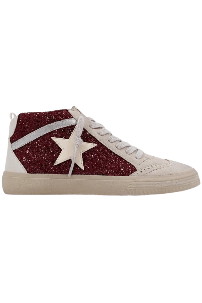 Shu Shop Paulina Sneakers Dark Red Glitter