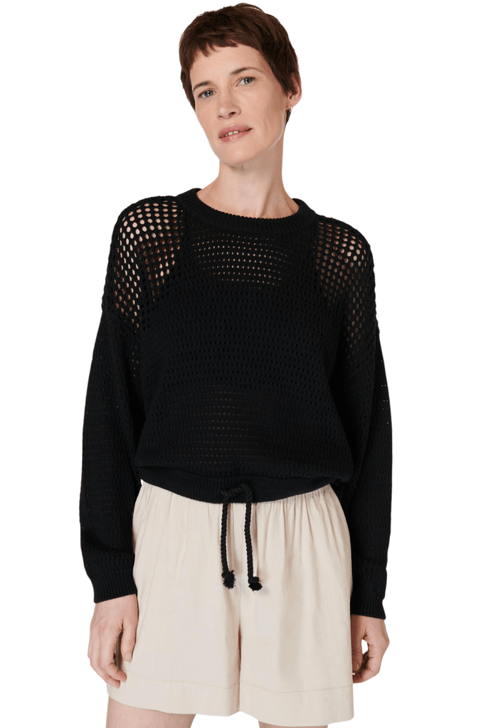 Sweaty Betty Tides High Open Weave Sweater Black