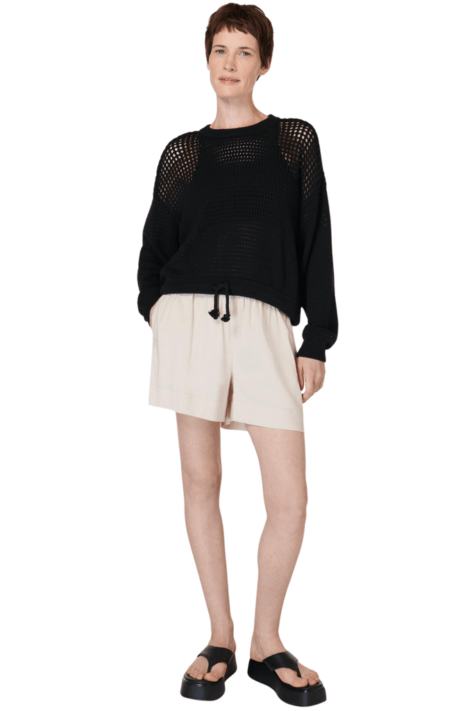 Sweaty Betty Tides High Open Weave Sweater Black