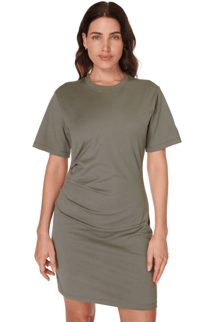 Sweaty Betty Easy Ruched T-Shirt Umbra Green