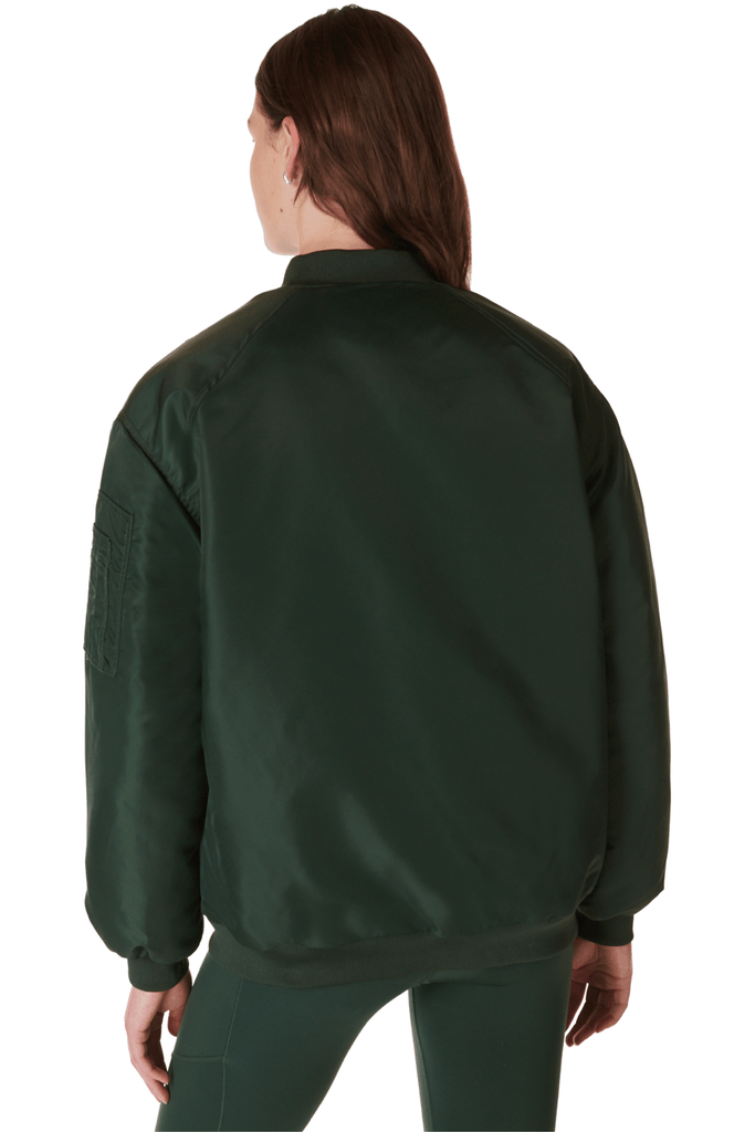 Sweaty Betty Cityscape Longline Bomber Trek Green