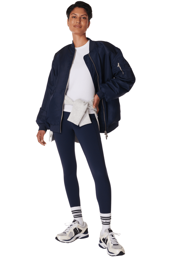 Sweaty Betty Cityscape Longline Bomber Navy Blue