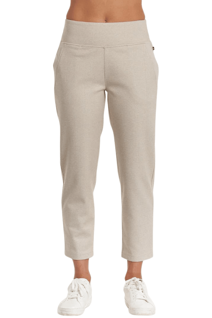 Thrive Société Quinn Rib Trim Trouser Stone