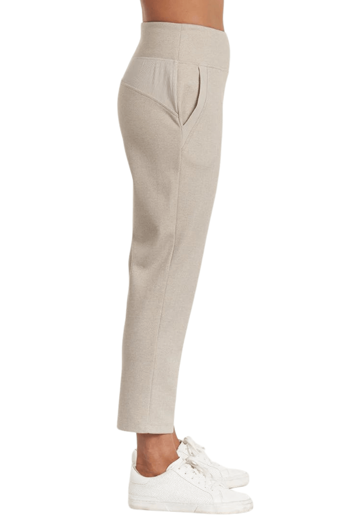 Thrive Société Quinn Rib Trim Trouser Stone