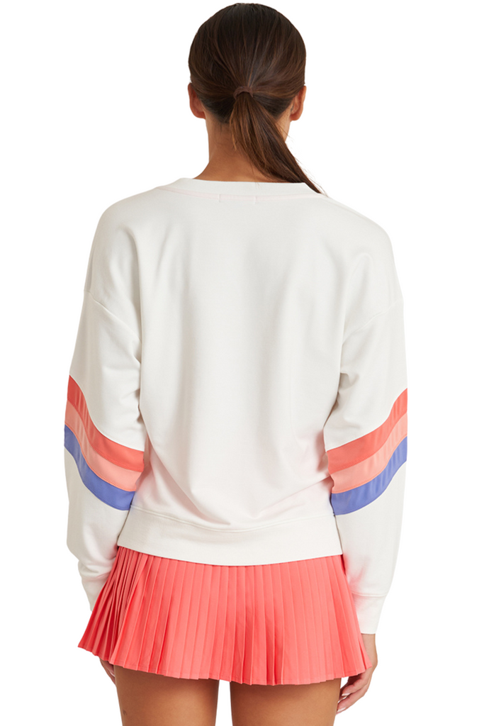 Thrive Société Comforted V-Blocked Pullover White