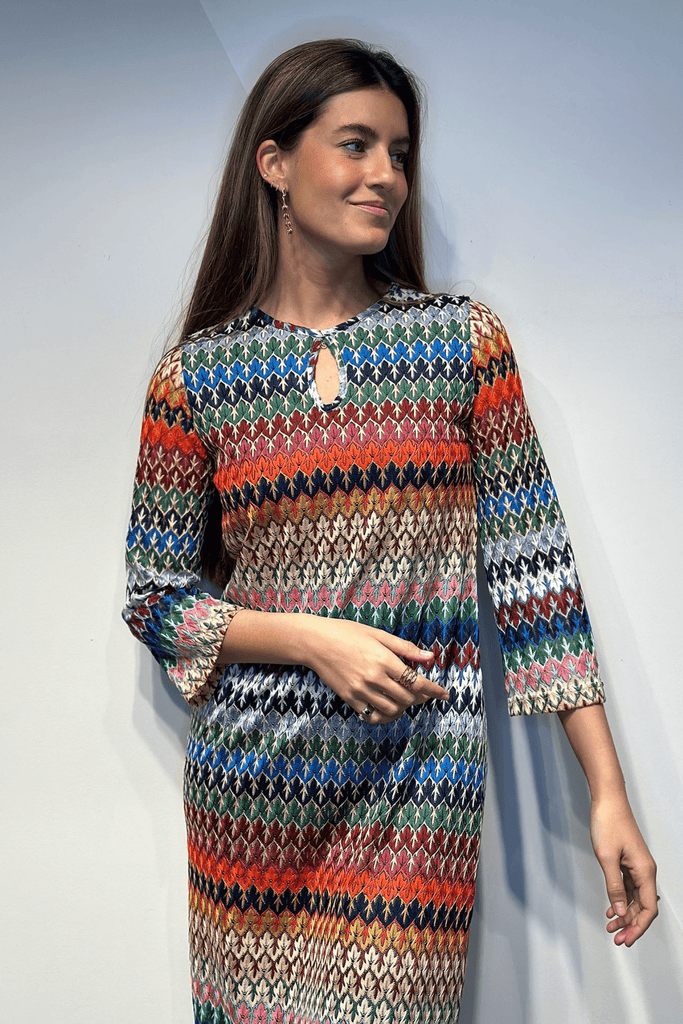 Vilagallo Elena Knit Jacquard Dress