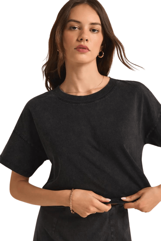 Z Supply Sway Cropped Tee Black