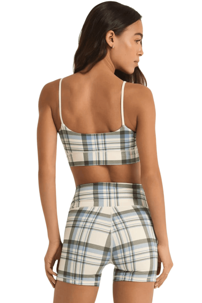 Z Supply Shine Plaid Bra Sandstone