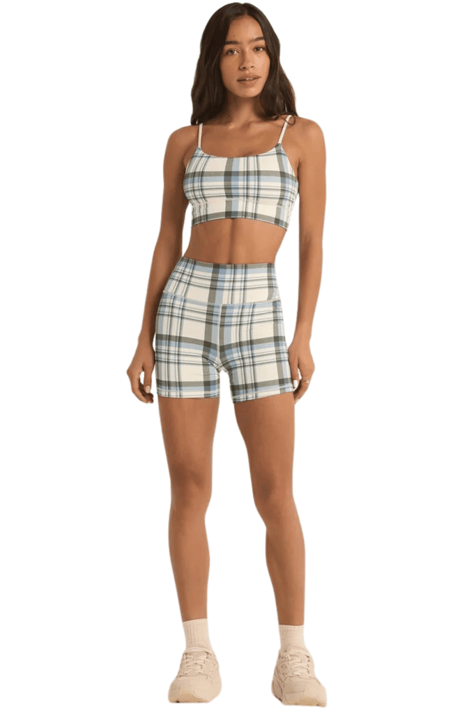 Z Supply Shine Plaid Bra Sandstone