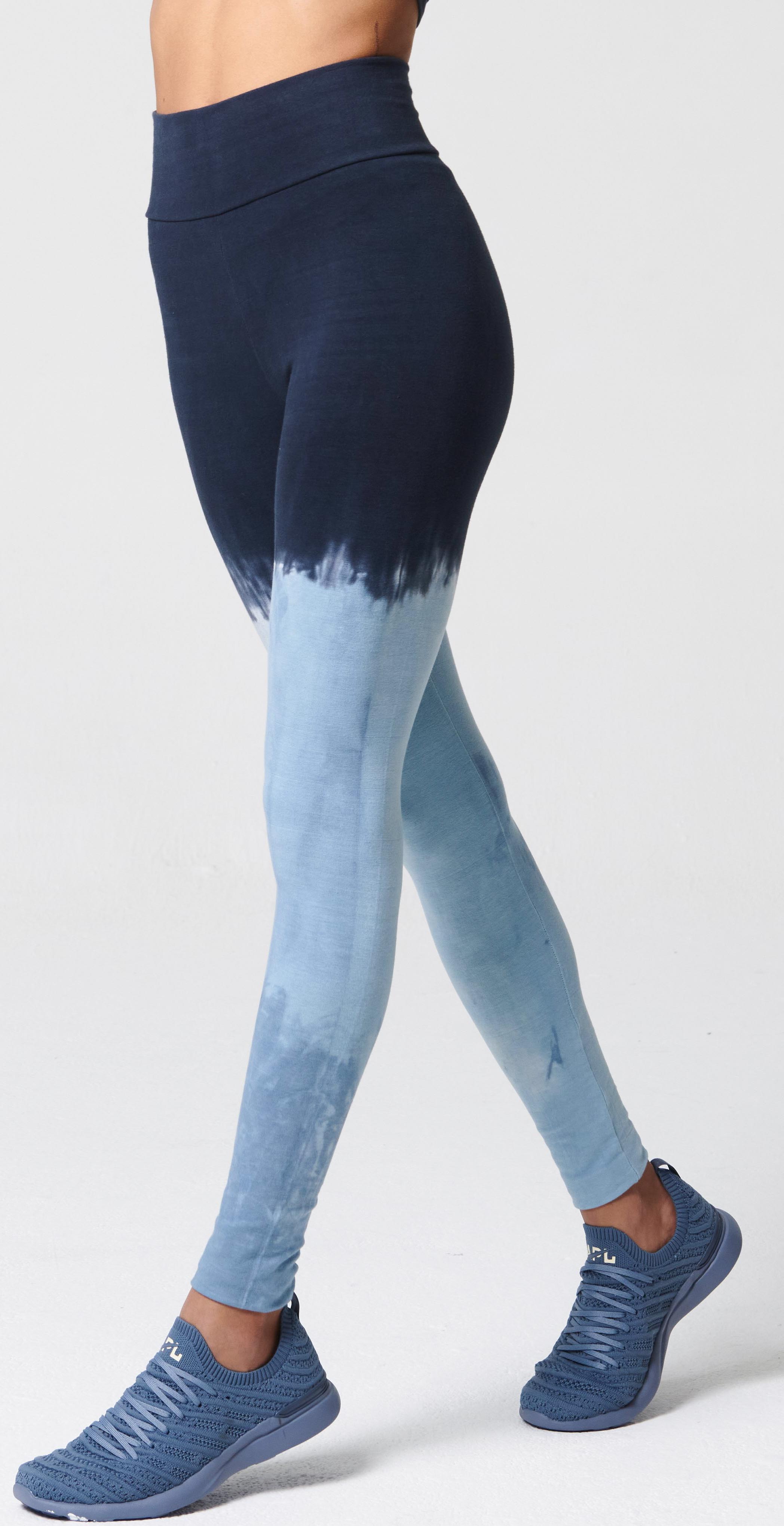 Buy Bhetvastu Leggings For Women Blue Shining Lycra (Size XL